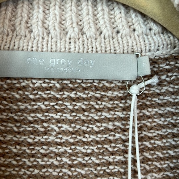 One Grey Day Brizo Houndstooth Cardigan Sweater In Beige - Picture 13 of 15